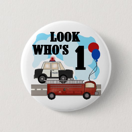 毎日の英雄の最初誕生日のTシャツおよびギフト 缶バッジ (正面)