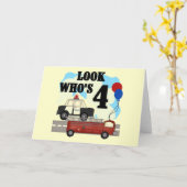 毎日の英雄の第4誕生日 カード (黄色い花)