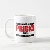 毎日の複数のPricksの処理(赤) コーヒーマグカップ (左)