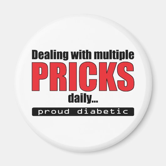 毎日の複数のPricksの処理(赤) マグネット (正面)