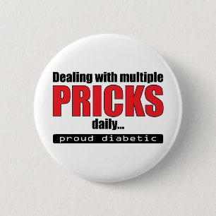 毎日の複数のPricksの処理(赤) 缶バッジ