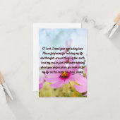 毎日の許しのフラットグリーティングカードのための祈りの言葉 カード (正面/裏面インサイチュ)