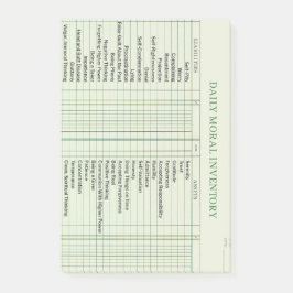 毎日の道徳的なインベントリカードの後処理 ポストイット