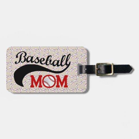 毎日の野球の母スポーティ ラゲッジタグ (正面横)