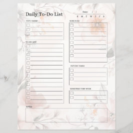 毎日のTo Doリストページ(フローラデザイン)