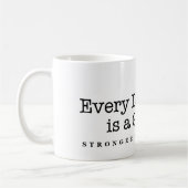 毎日はギフトです: 蟹座より強い コーヒーマグカップ (左)