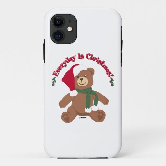 毎日はクリスマスだ！クリスマステディベア Case-Mate iPhoneケース (裏面)