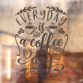 毎日はコーヒーの日で、田舎の喫茶店の風だ ウィンドウサイン (シート2)