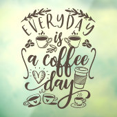 毎日はコーヒーの日で、田舎の喫茶店の風だ ウィンドウサイン (シート3)