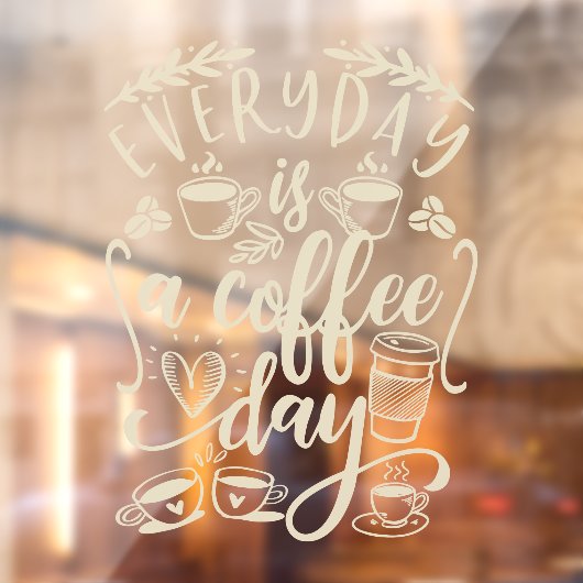 毎日はコーヒーの日で、田舎の喫茶店の風だ ウィンドウサイン (シート2)