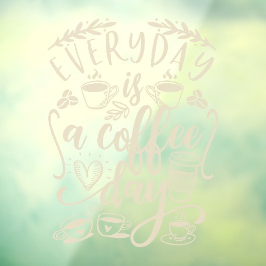 毎日はコーヒーの日で、田舎の喫茶店の風だ ウィンドウサイン (シート3)