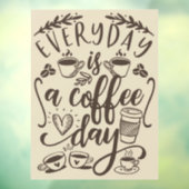 毎日はコーヒーの日で、田舎の喫茶店の風だ ウィンドウサイン (シート3)