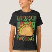 毎日はタコTwosdayメキシコのタコ愛好家 Tシャツ (正面)