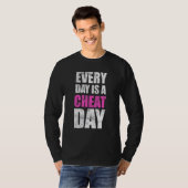 毎日はチートの日アンチダイエット Tシャツ (正面フル)