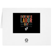 毎日は労働日Tシャツの労働と配達 (裏面横)