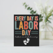 毎日は労働日Tシャツの労働と配達 (スタンド正面)