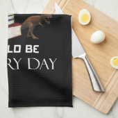 毎日は図書館の日刊書読Librariaでなければならない キッチンタオル (四つ折り)