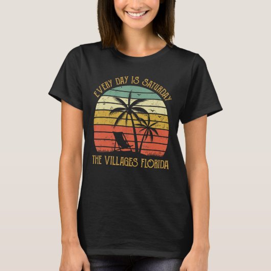 毎日は土曜日である村Florida おもしろい R Tシャツ (正面)