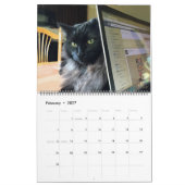 毎日は土曜日カスタムな猫のカレンダーです カレンダー (2月 2027)