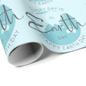 毎日は地球の日のタイポグラフィと地球 ラッピングペーパー (ロールコーナー)