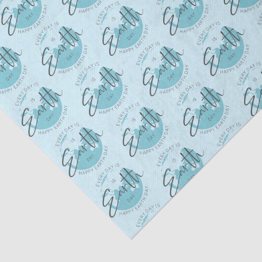 毎日は地球の日のタイポグラフィと地球 薄葉紙 (詳細)