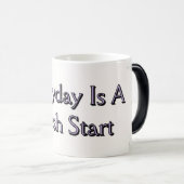 毎日は新しいスタートフローラデザイン モーフィングマグカップ (正面右)