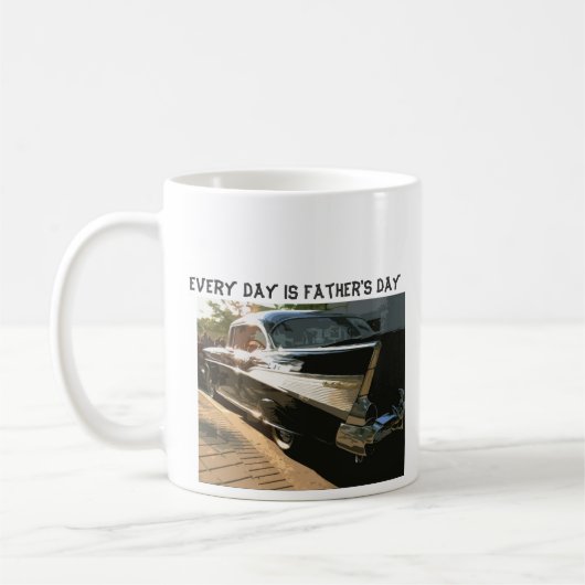 毎日は父の日、Chevy Bel Air、黒です コーヒーマグカップ (左)