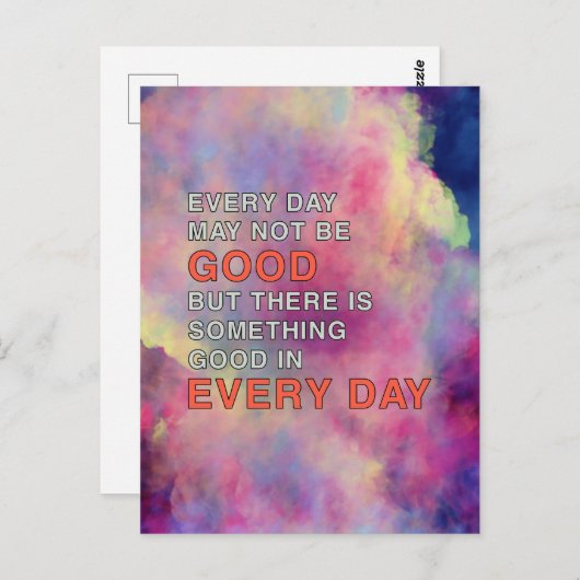 毎日は良くないかもしれないが、何かがある ポストカード (正面/裏面)