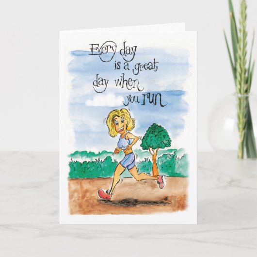 毎日は走るすばらしい日です カード (正面)