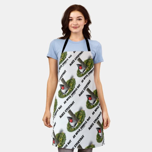 毎日をオープンソースの日にするJava Duke エプロン (着用した状態)