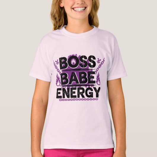 毎日を制覇せよ - Boss Babe エネルギーパワーTシャツ Tシャツ (正面)