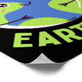 毎日を地球の日に地球を救うおもしろい ポスター (角)