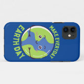 毎日を地球の日に地球を救うおもしろい Case-Mate iPhoneケース (裏面(横))