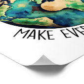 毎日を地球の日に野生の花の惑星救にする ポスター (角)