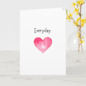 「毎日を愛する」ハートアニバーサリーカード カード (黄色い花)