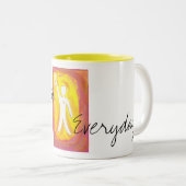 毎日を祝って下さい! ツートーンマグカップ (正面右)