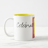 毎日を祝って下さい! ツートーンマグカップ (左)