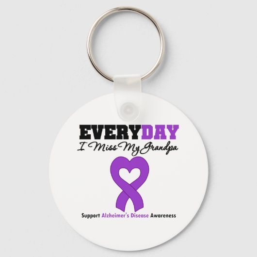毎日アルツハイマー病恋しく思私のおじいちゃん キーホルダー (正面)