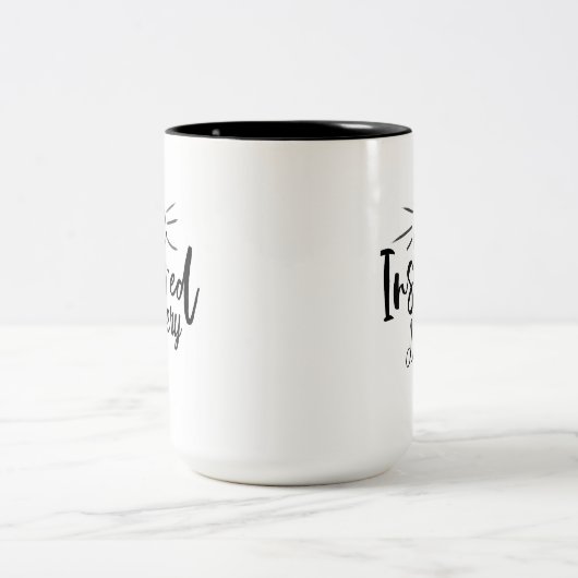 毎日インスパイアの引用文のコーヒーマグ ツートーンマグカップ (中央)