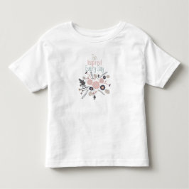 毎日インスピレーションを受けて 遊び心のある花々 トドラーTシャツ