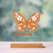 毎日インスピレーション単語アートバタフライアクリル アクリルサイン (ニュートラル)