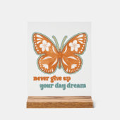 毎日インスピレーション単語アートバタフライアクリル アクリルサイン (正面)