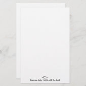 毎日エクササイズ。  主が付いているStationary歩行 便箋 (正面/裏面)