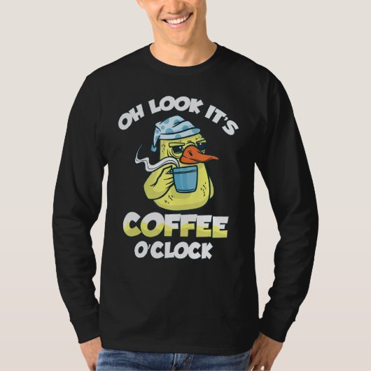 毎日カフェインアプリを飲むコーヒーだ Tシャツ (正面)