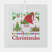 毎日クリスマスだ ガラスオーナメント (正面)