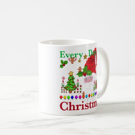 毎日クリスマスだ コーヒーマグカップ (正面右)