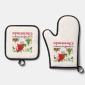 毎日クリスマスだ 鍋つかみ&鍋敷きセット (正面)