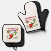 毎日クリスマスだ 鍋つかみ&鍋敷きセット (正面/裏面)