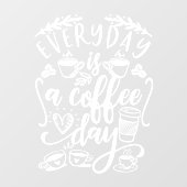 毎日コーヒーの日、素朴なコーヒーショップ ウィンドウサイン (シート)