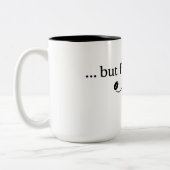 毎日コーヒーを愛する人のための「But First, Coffee」マグカップ ツートーンマグカップ (左)